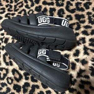 UGG Kids Black Slide Sandals